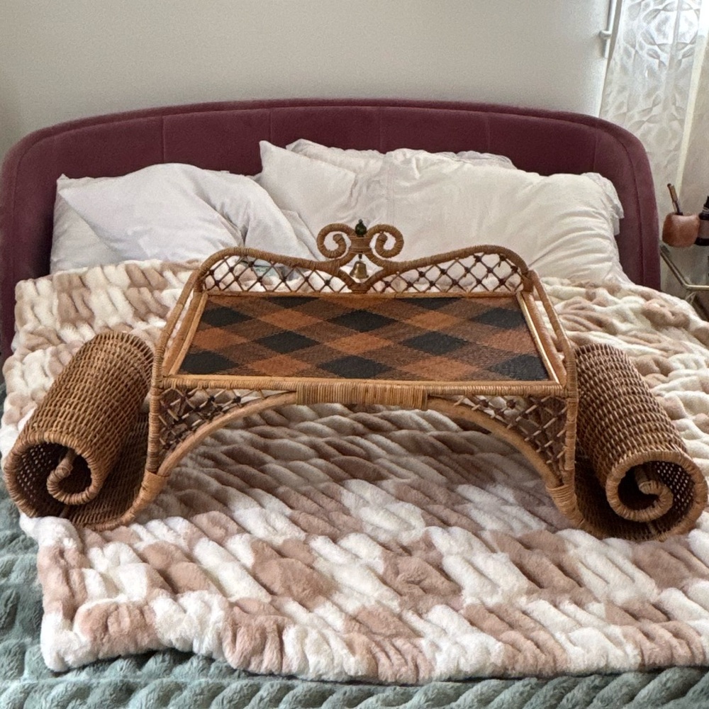 RARE Vintage MACKENZIE-CHILDS Ajiro Weave Bed Tray